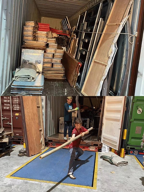 Stage Equipment unloading