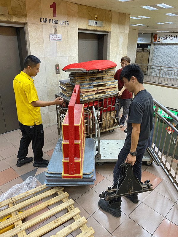 Stage equipment delivered to the theater